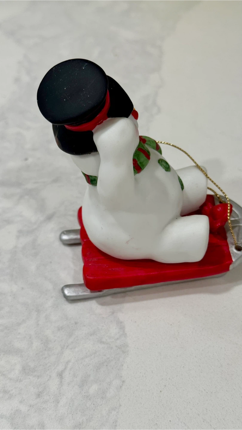 Snowman on Sleigh Figurine - photo 2