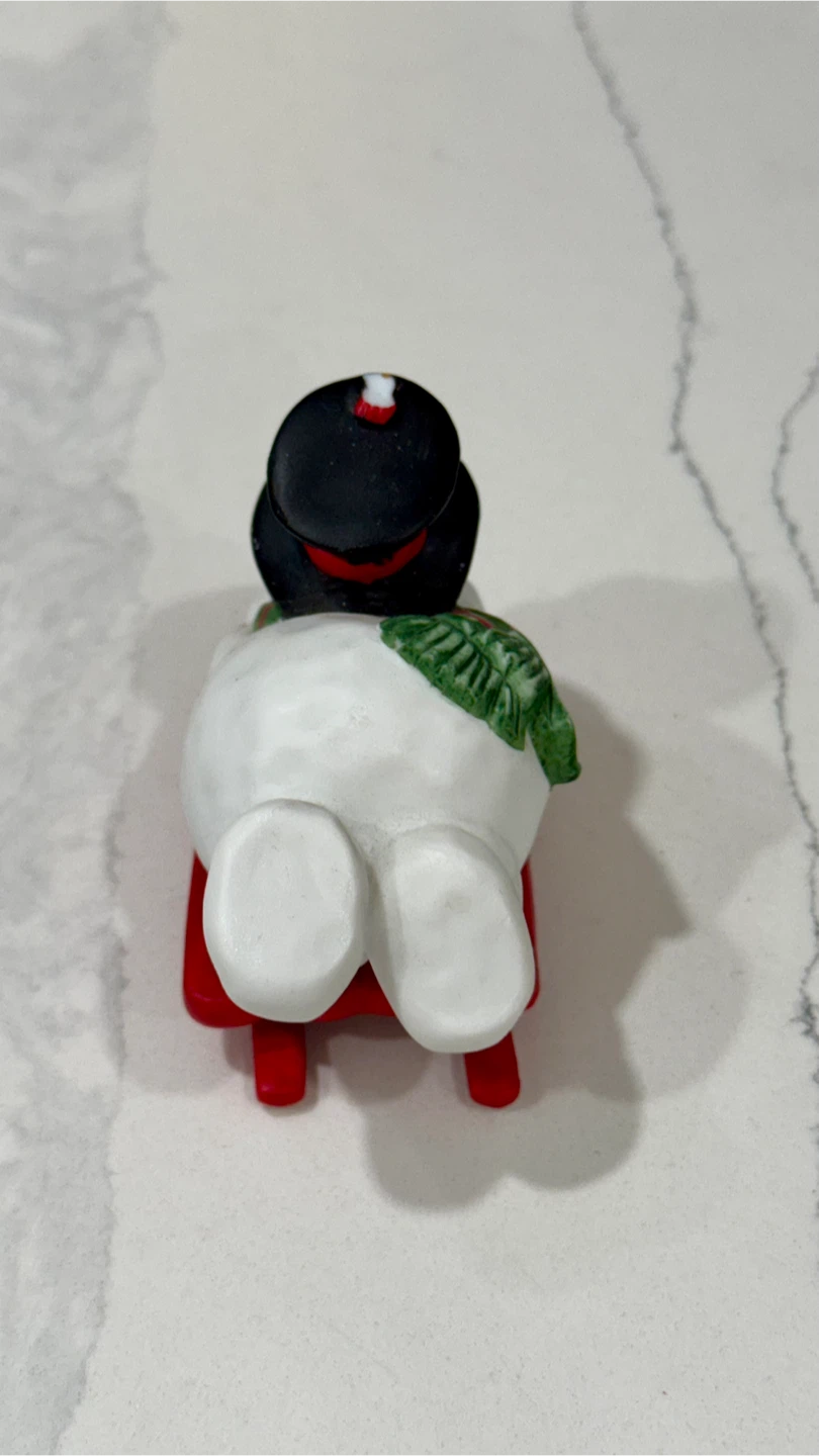 Snowman on Sled Figurine - photo 4