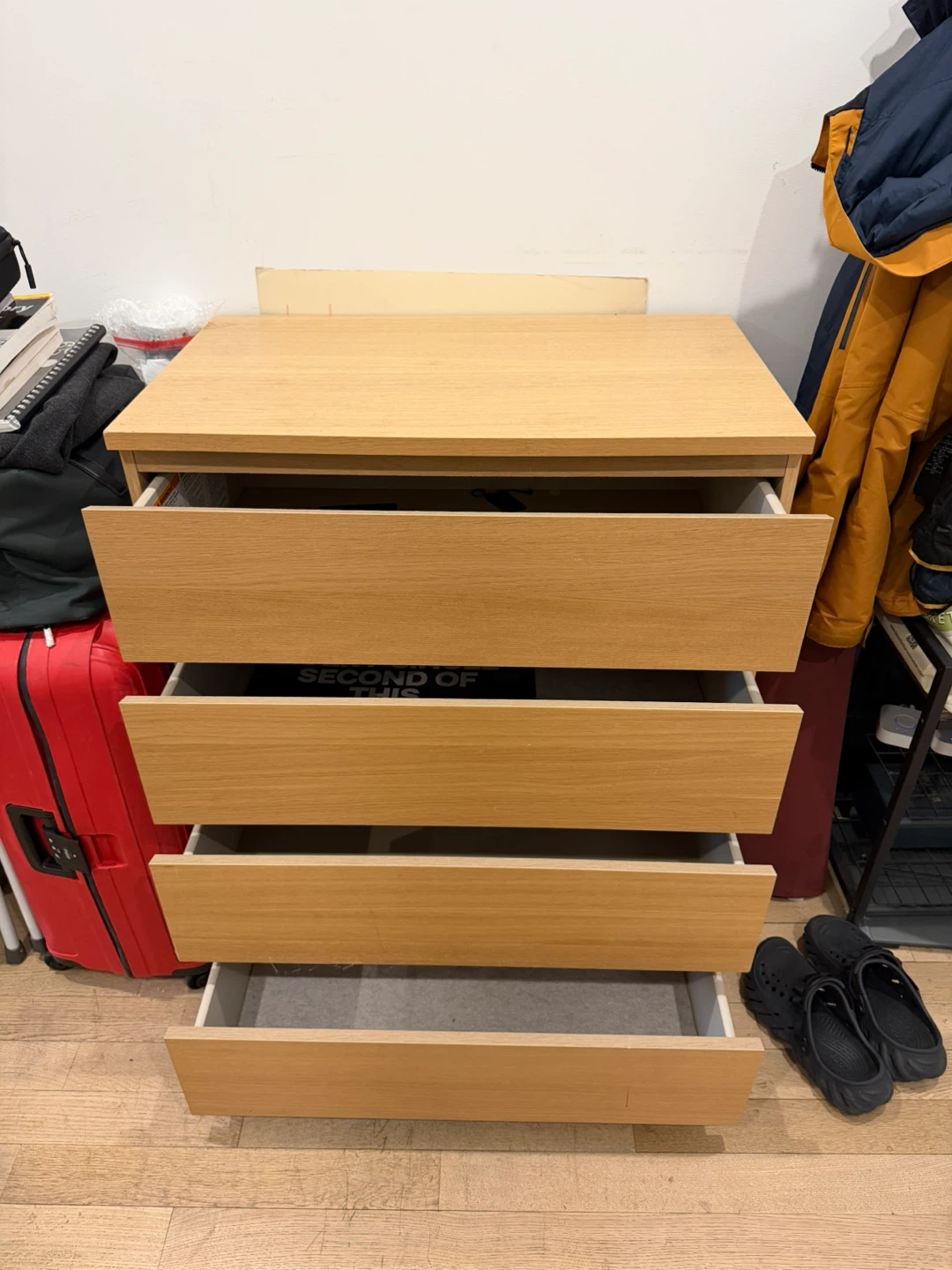 IKEA MALM 4-Drawer Chest - Light Brown