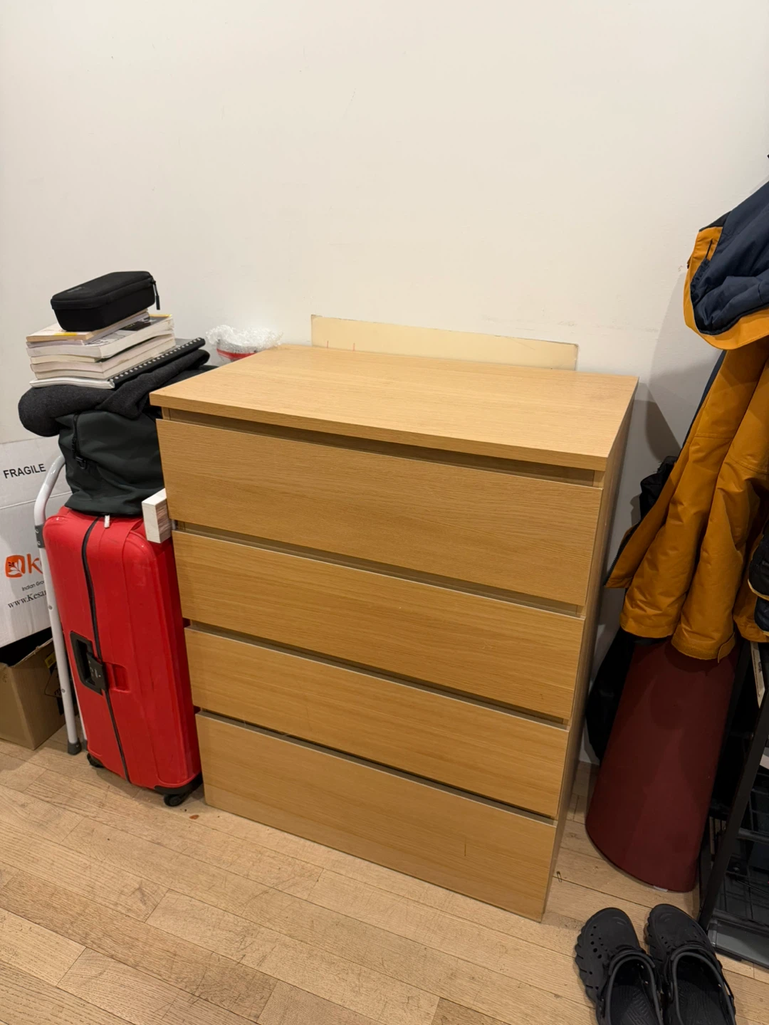 IKEA MALM 4-Drawer Chest - Light Brown - photo 3
