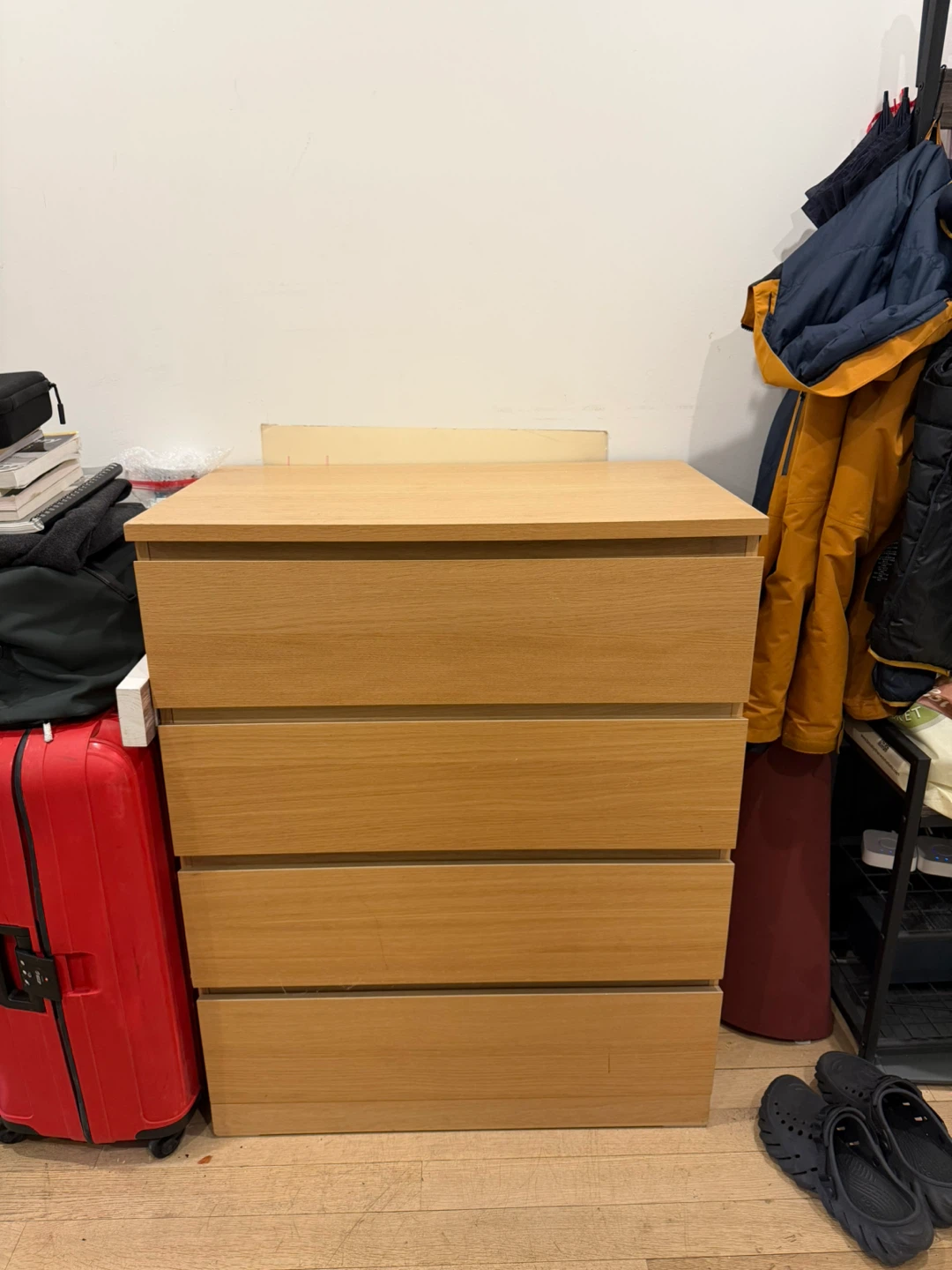 IKEA MALM 4-Drawer Chest - Light Brown - photo 2