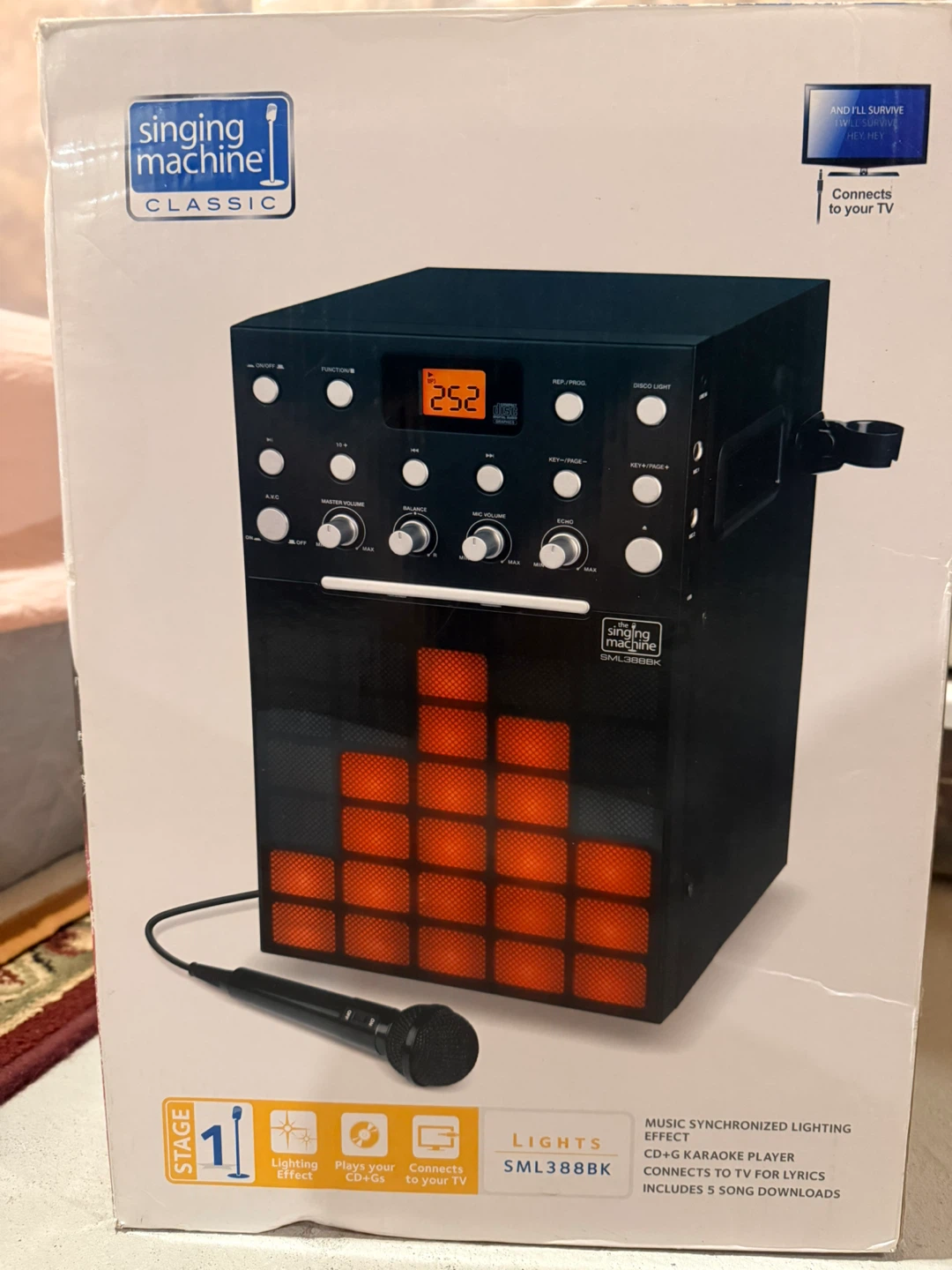 Singing Machine Classic SML388BK Karaoke System - Lights! - photo 2