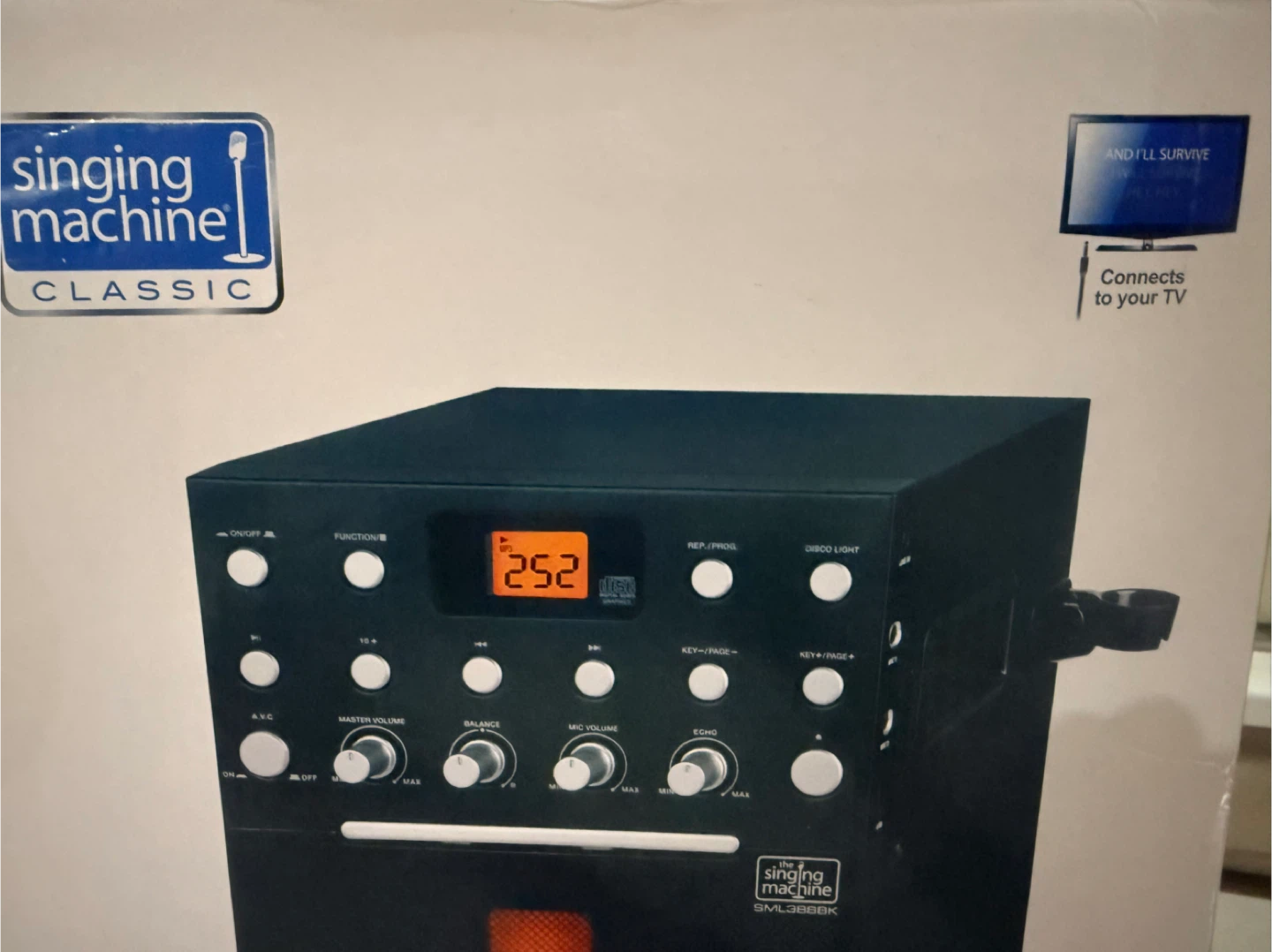 Singing Machine Classic SML388BK Karaoke System - Lights! - photo 4