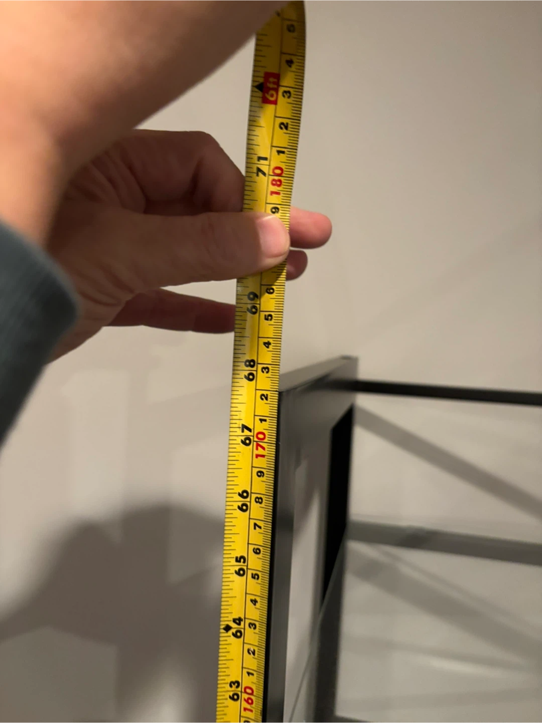Black Metal & Glass Shelf Unit - photo 2