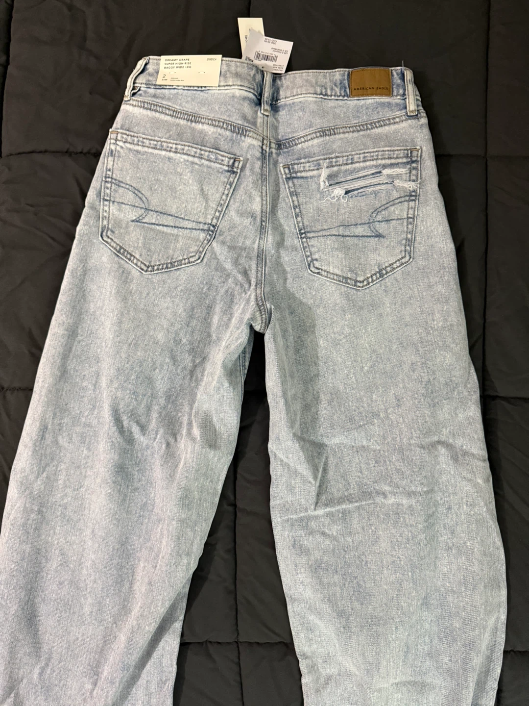 New AE Dreamy Drape Baggy Wide Leg Jeans - Size 2 - photo 3