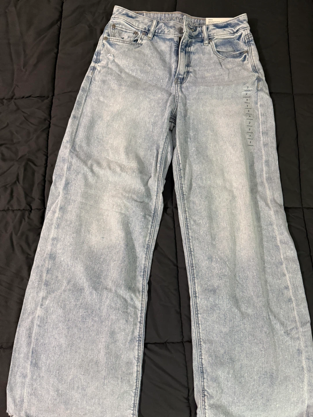 New AE Dreamy Drape Baggy Wide Leg Jeans - Size 2 - photo 2