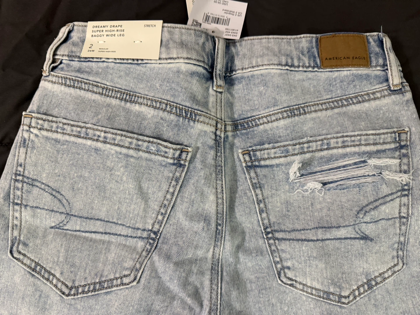 New AE Dreamy Drape Baggy Wide Leg Jeans - Size 2 - photo 5
