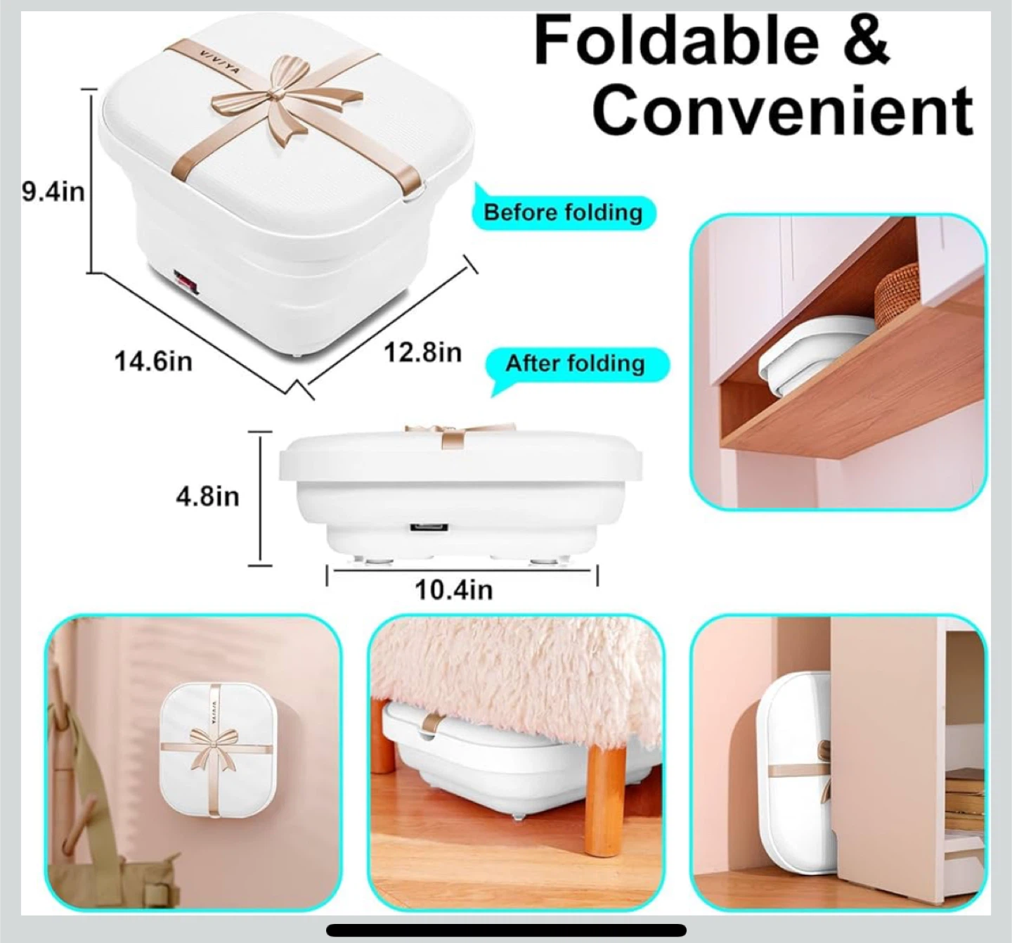 VIVIYA Foldable Foot Bath Massager - New - photo 5