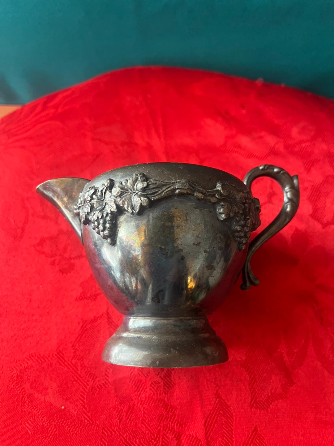 Vintage Silver Plated Copper Creamer Pitcher - photo 2