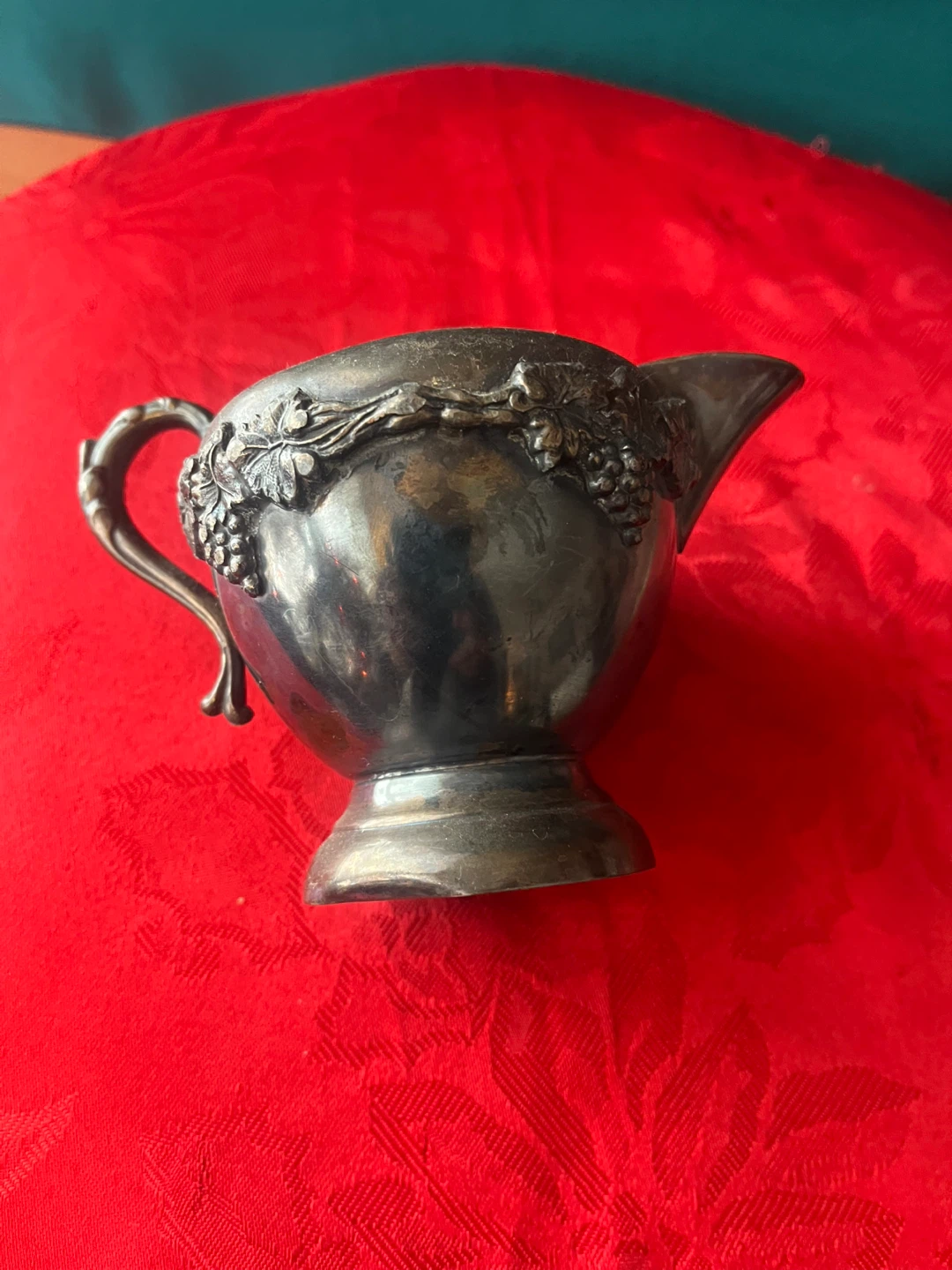 Vintage Silver Plated Copper Creamer Pitcher - photo 5