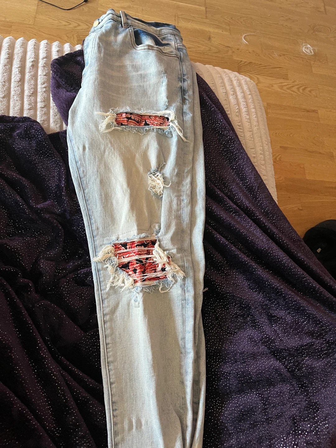 AMIRI Distressed Denim Jeans, Size 36