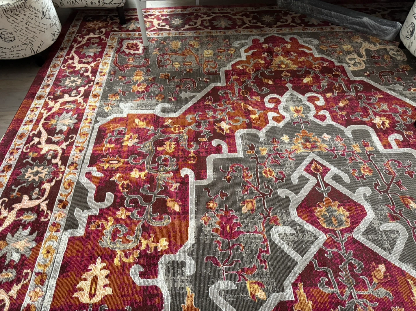 Area Rug - Red, Grey, and Gold - photo 3