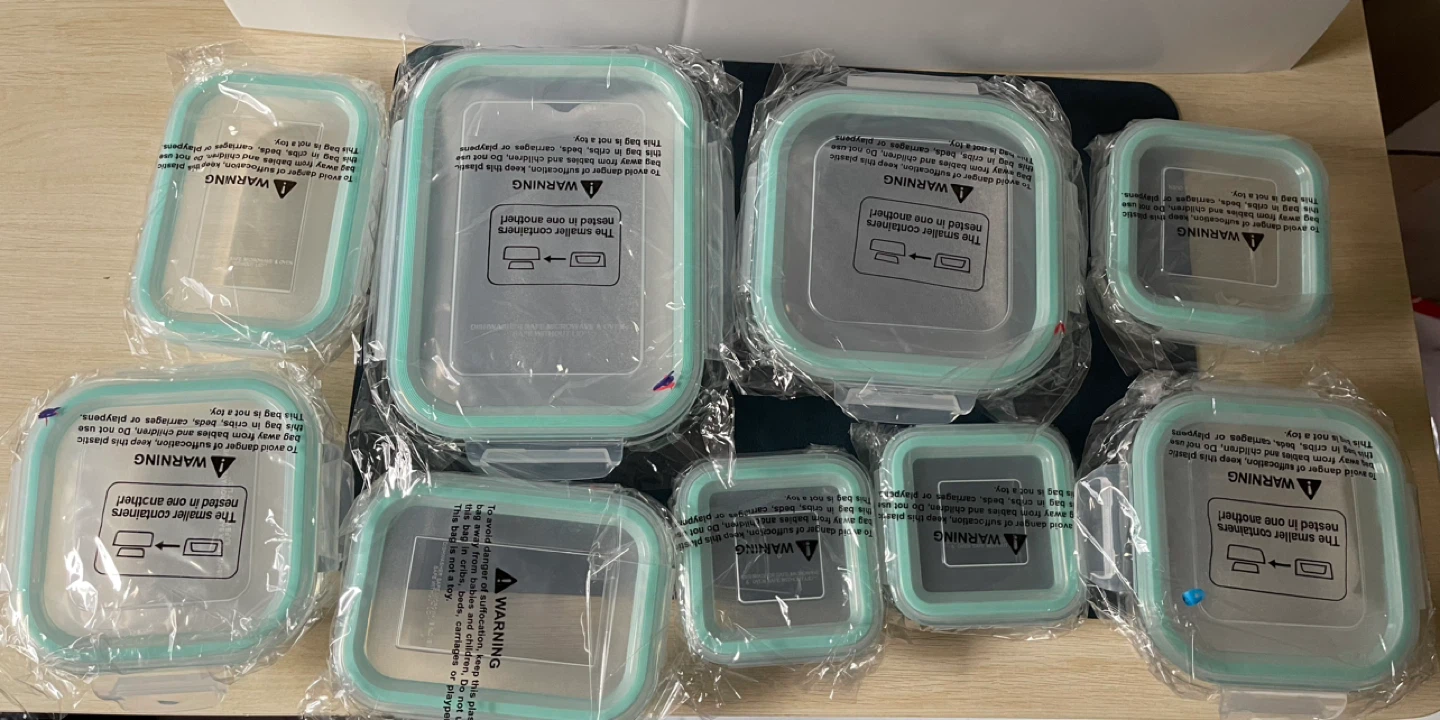 9packs x Leakproof Thick Glass Food Storage Set