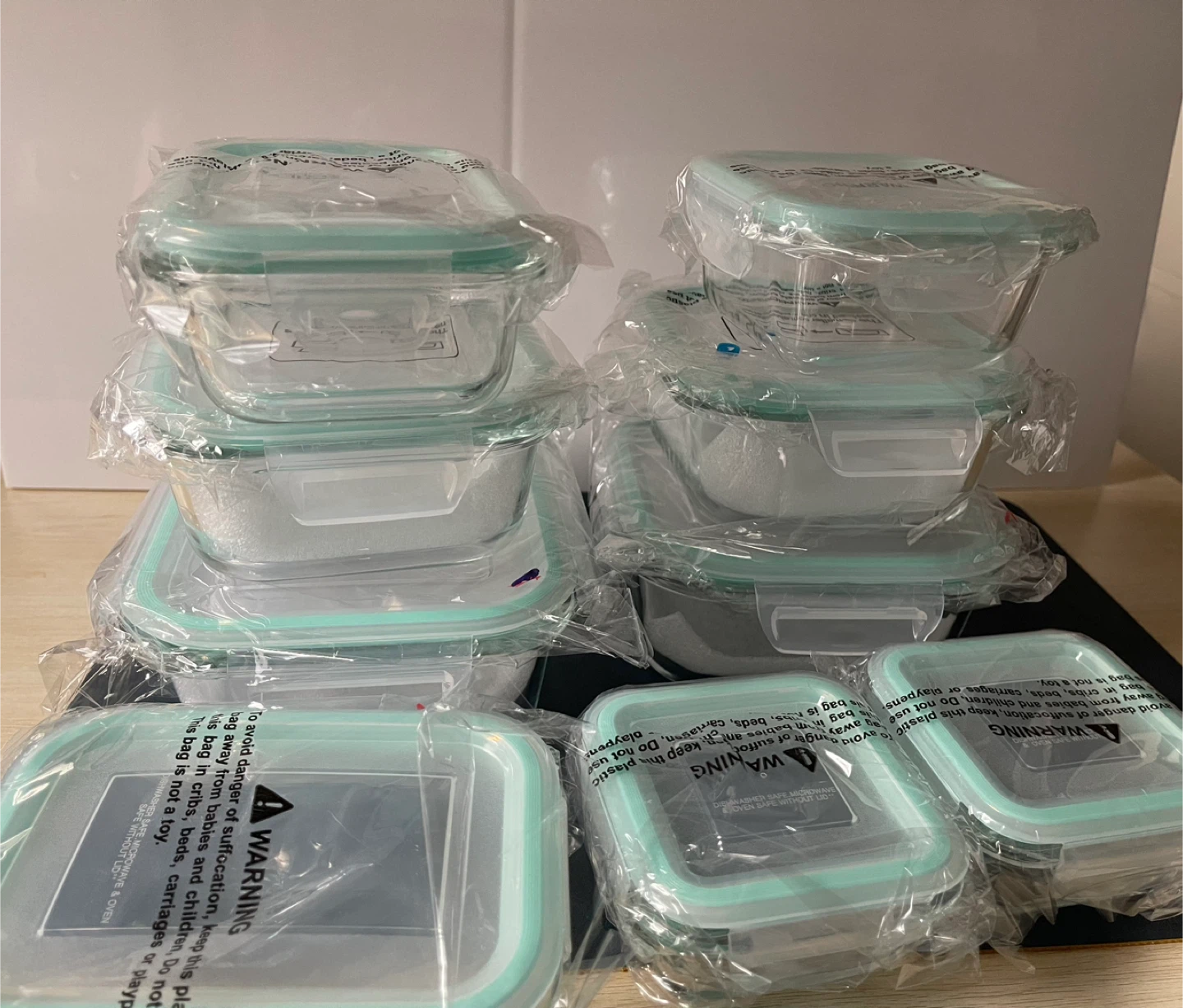 9packs x Leakproof Thick Glass Food Storage Set - photo 2