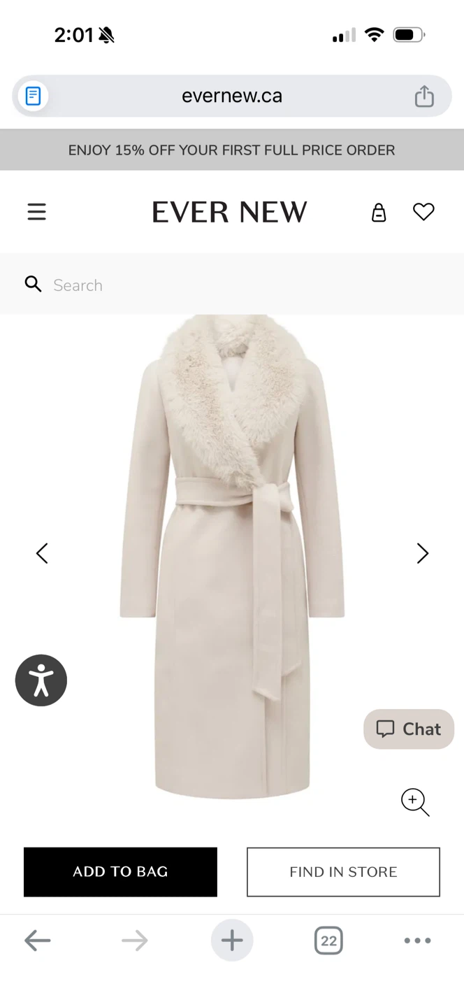 Ever New Monica Petite Faux-Fur Collar Wrap Coat - Size 8 - photo 2