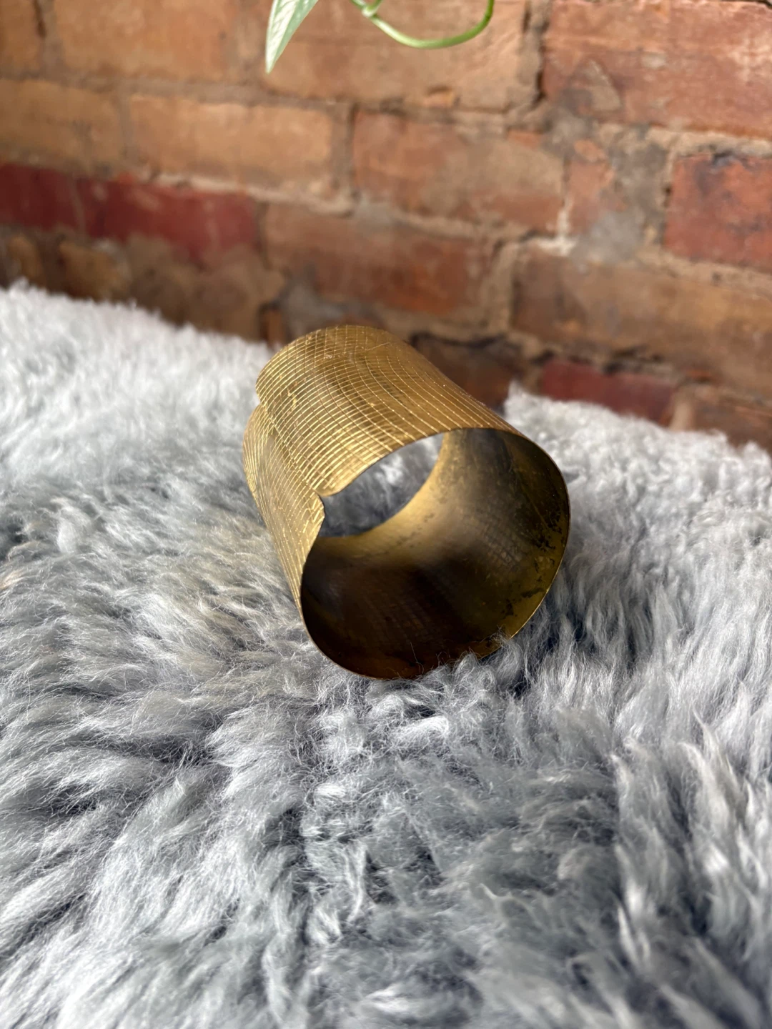 Brass Cuff Bracelet - hand made, fair trade - photo 3
