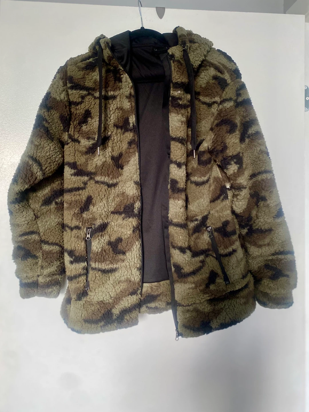 George Camo Print Sherpa Jacket