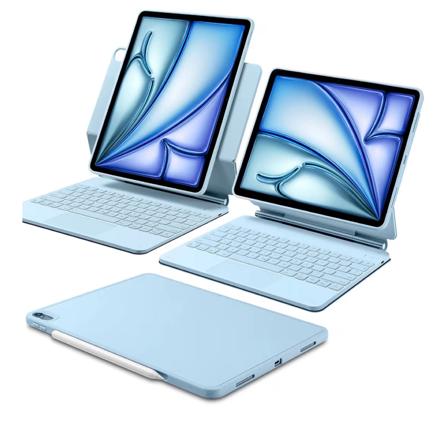 ESR iPad Air 13" (M3/M2) Case with Keyboard - Blue