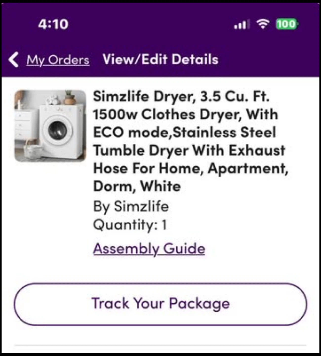 UNOPENED BOX Compact  Clothes Dryer - White - photo 2
