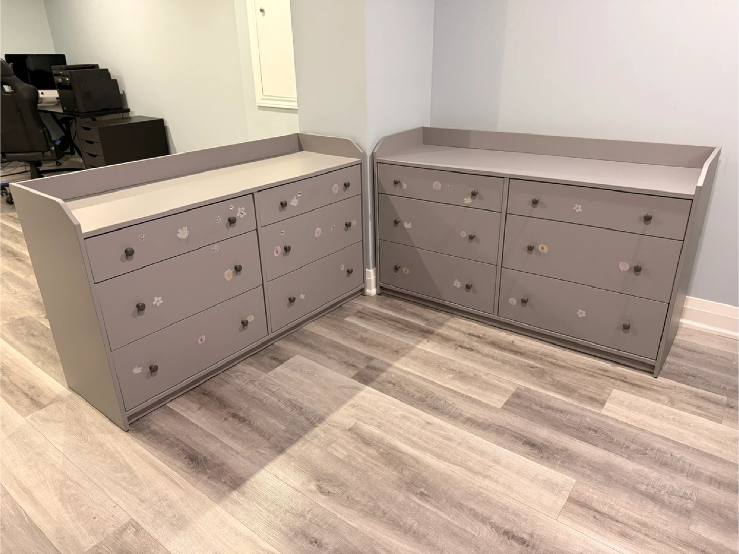 IKEA HUAGA Grey Dressers (2 available)