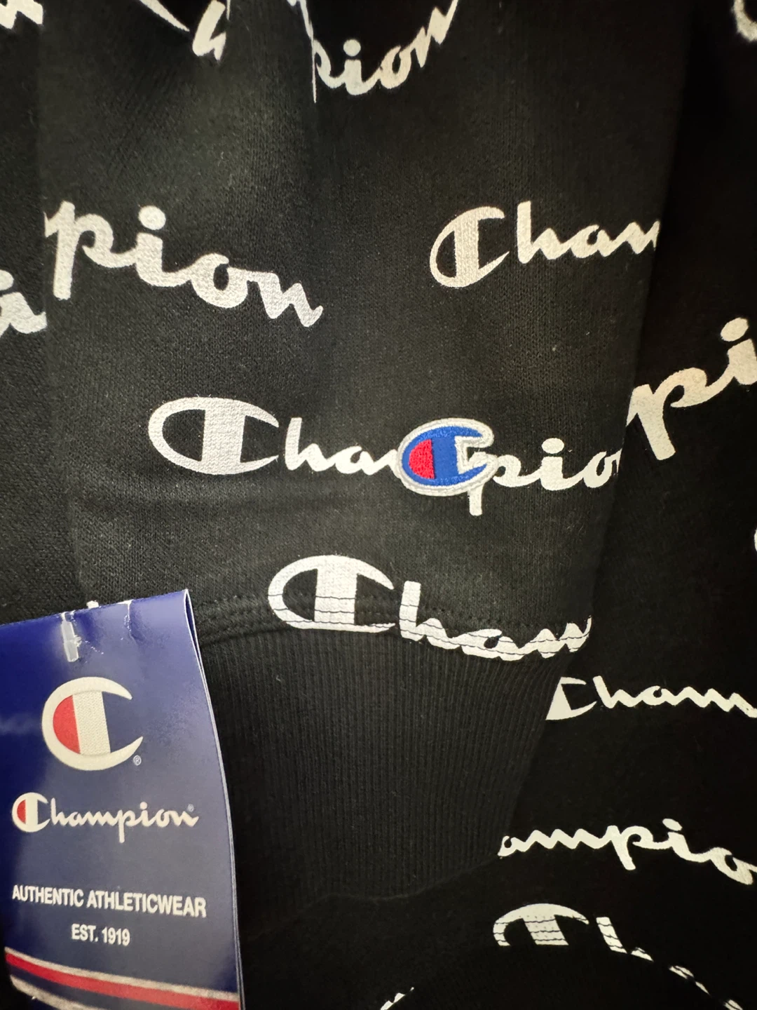 Champion All Over Print Crewneck Sweatshirt, Size S - photo 3