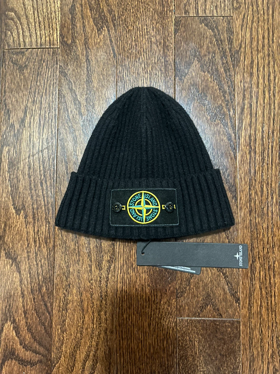BRAND NEW Stone Island Black Beanie - photo 2