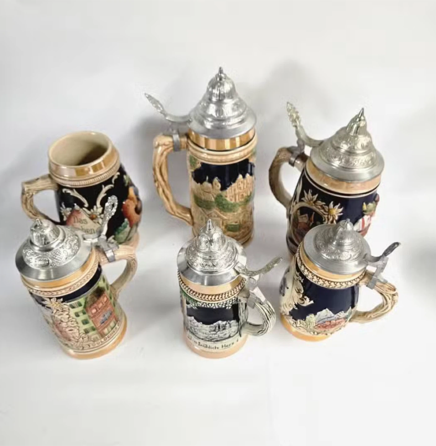 Vintage German Beer Stein Collection