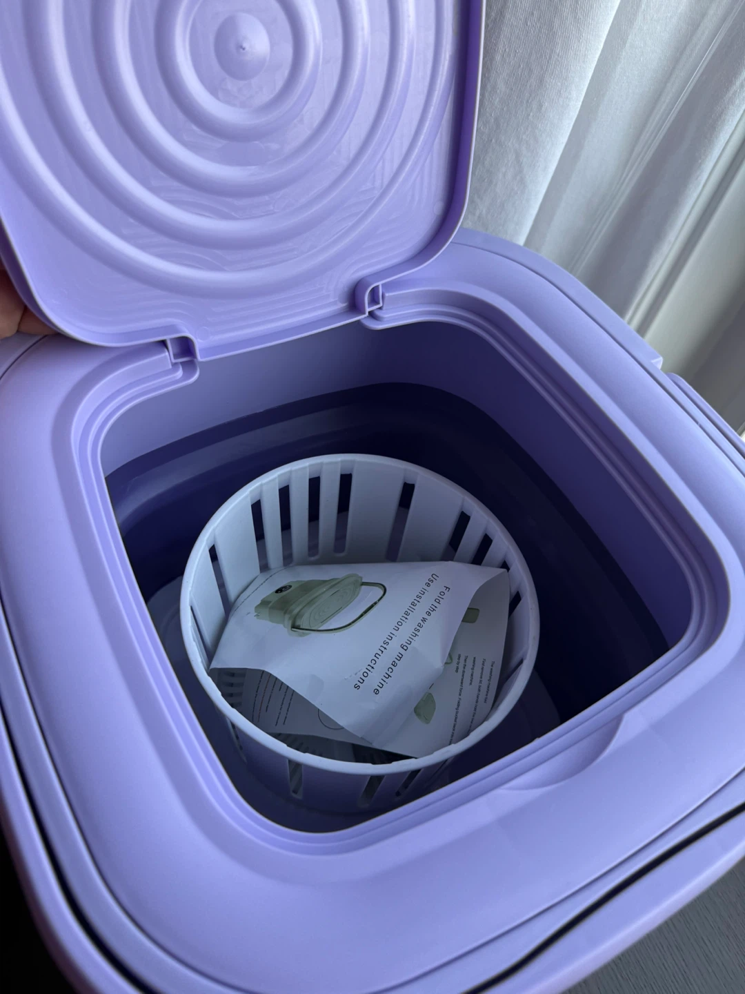 Portable Folding Mini Washing Machine - Lavender - photo 2