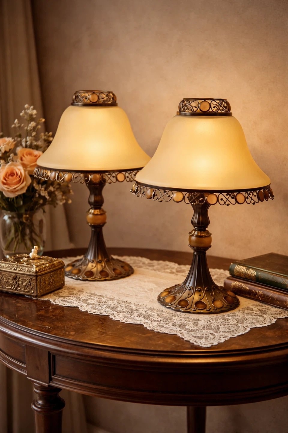 Vintage Style Table Lamps - Set of 2