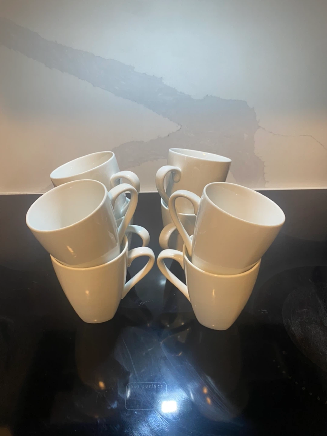 Set of 8 White Coffee Mugs - photo 2