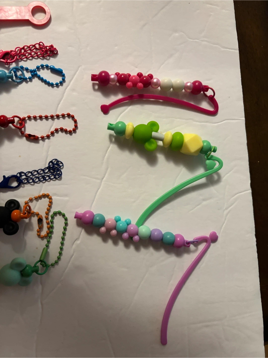 Handmade Beaded Keychains/straw dangles/bookmarks