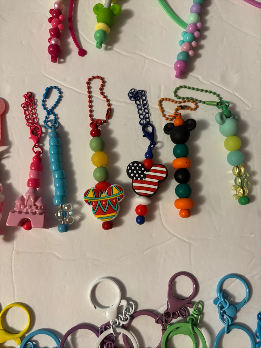 Handmade Beaded Keychains/straw dangles/bookmarks - photo 3