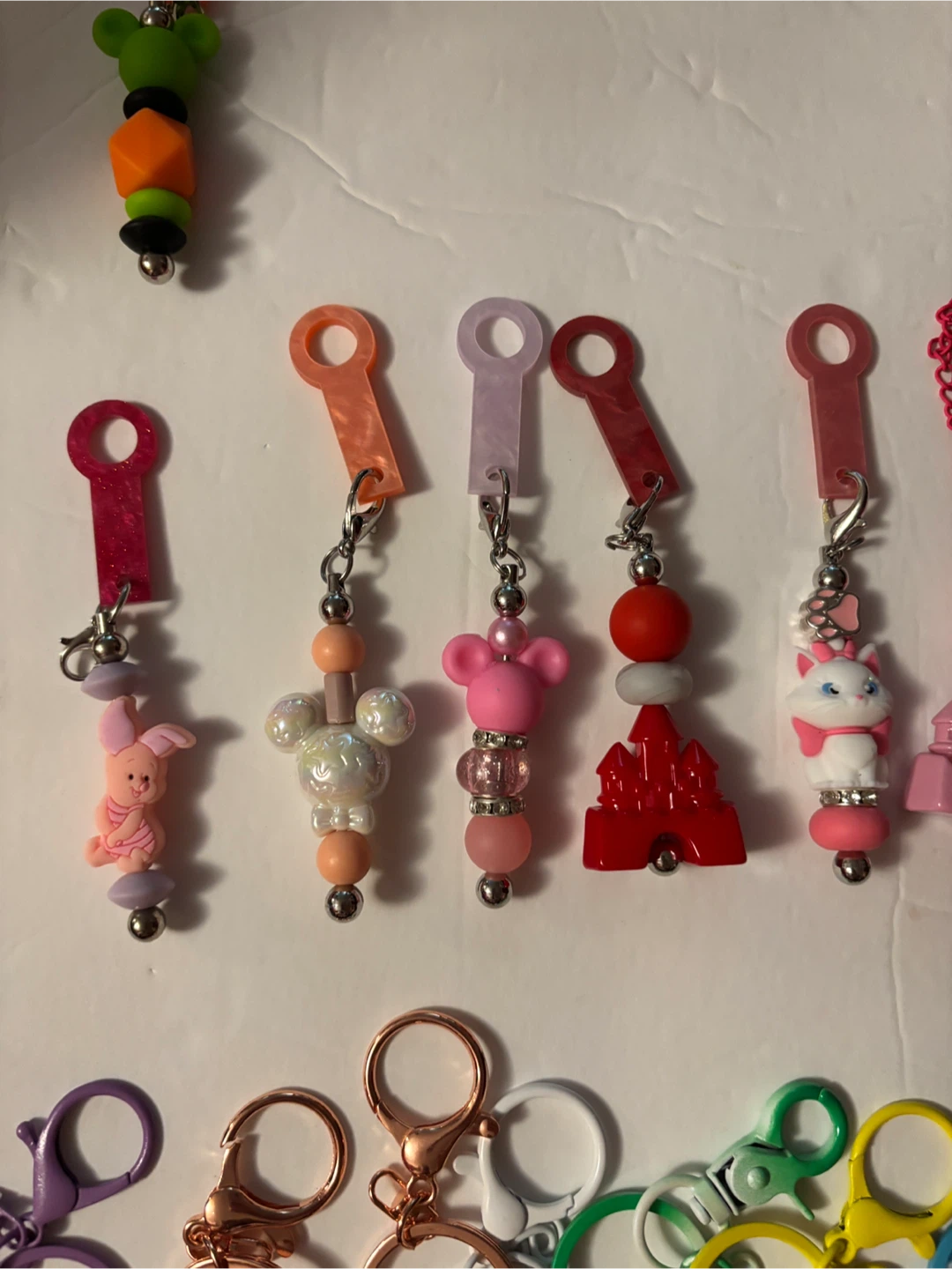Handmade Beaded Keychains/straw dangles/bookmarks - photo 4