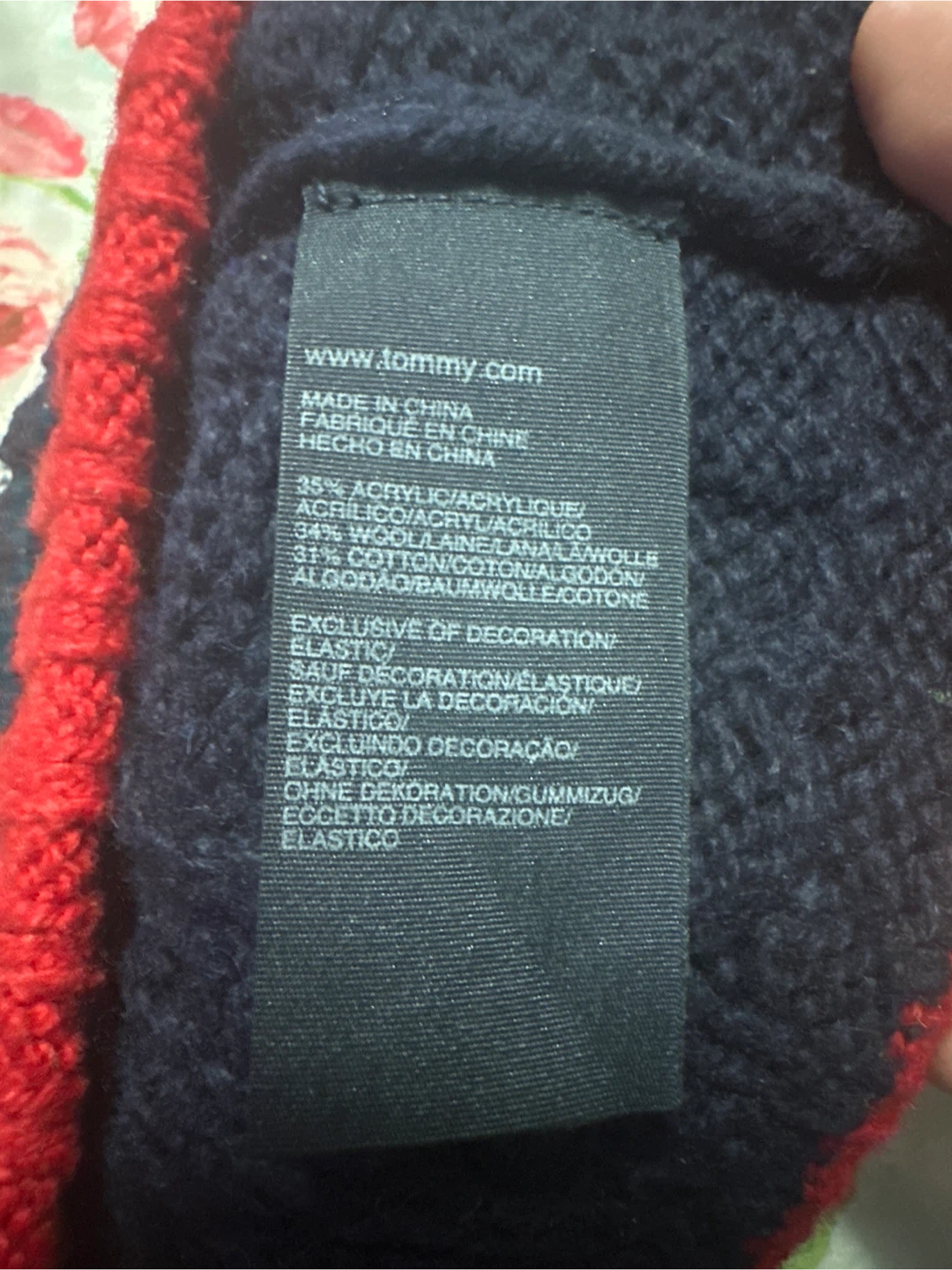 Tommy Hilfiger Beanie - Navy, Red, White - photo 2
