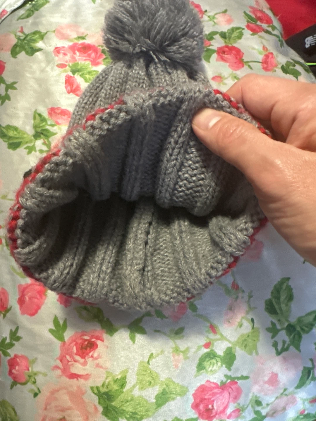 Moncler Grey Knit Beanie - photo 2