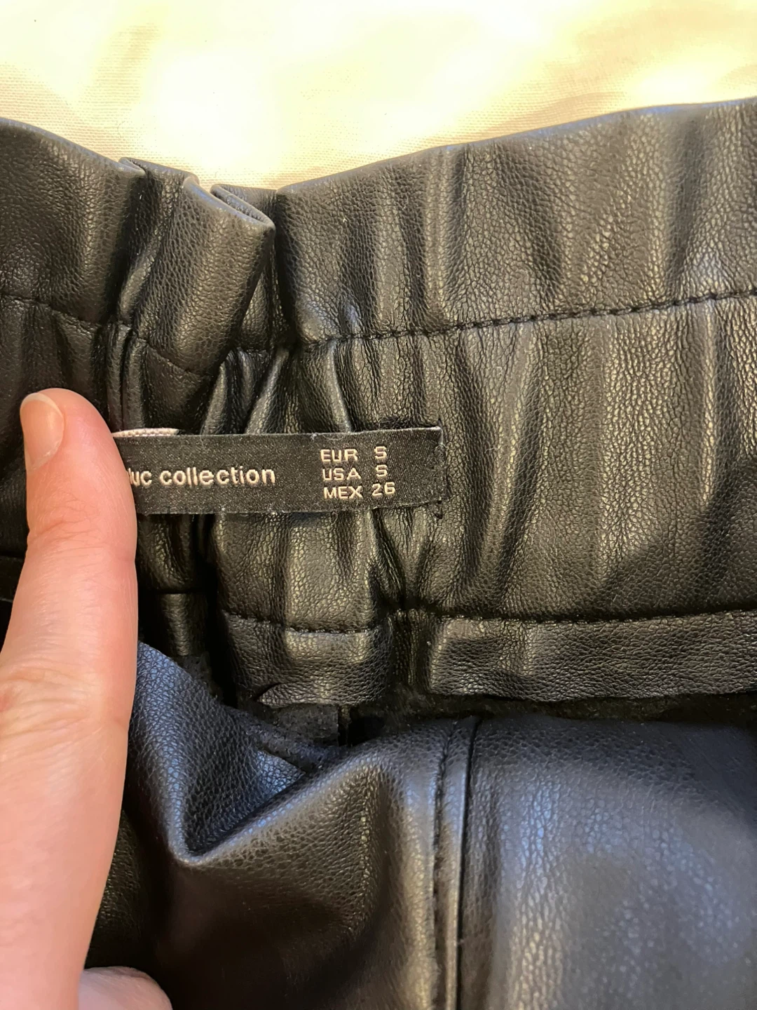 Zara Black Faux Leather Shorts - Size S - photo 3