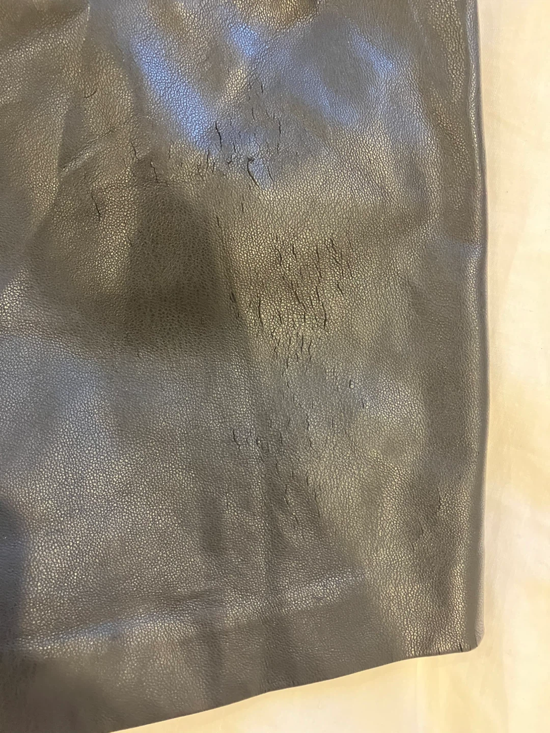 Zara Black Faux Leather Shorts - Size S - photo 5