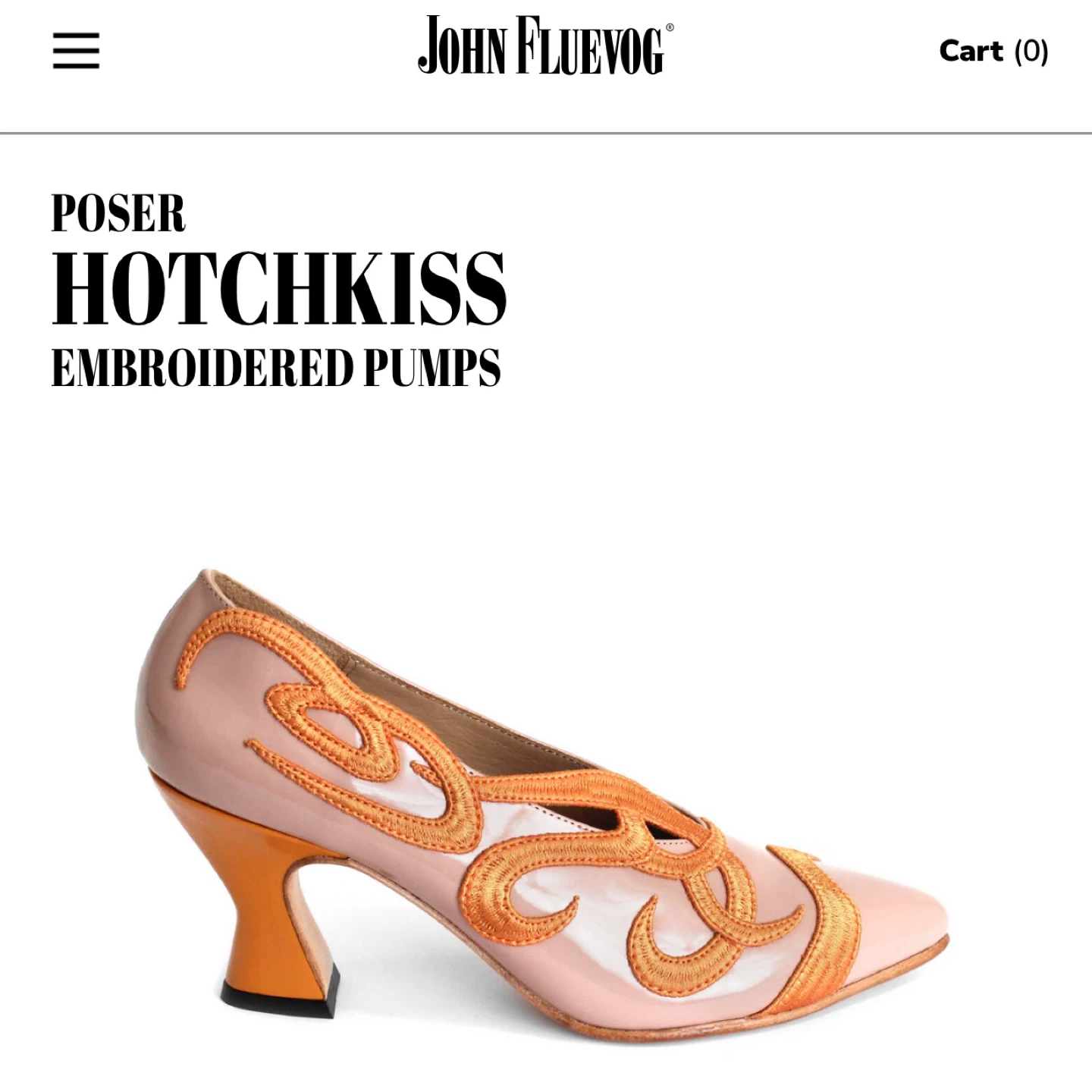 John Fluevog Hotchkiss Embroidered Pumps