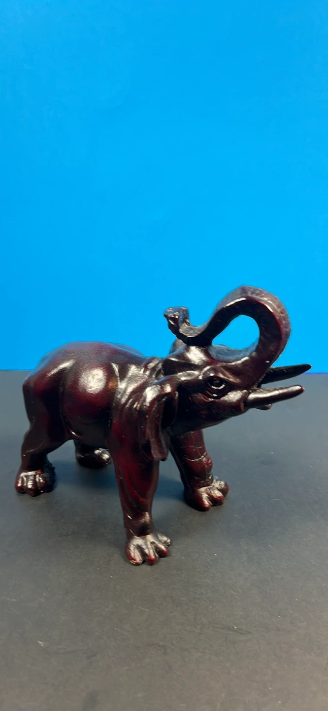 Elephant Figurine - Dark Red - photo 2