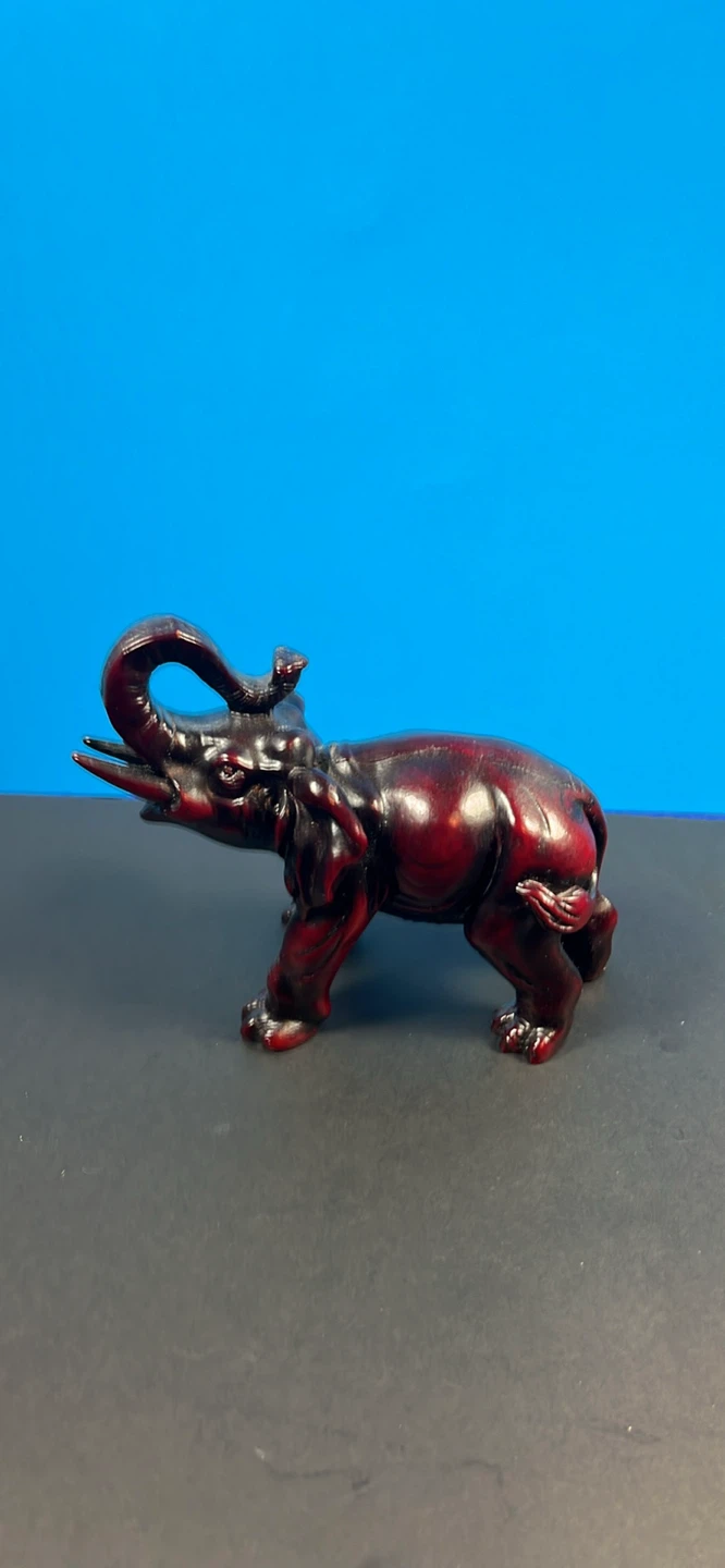 Elephant Figurine - Dark Red