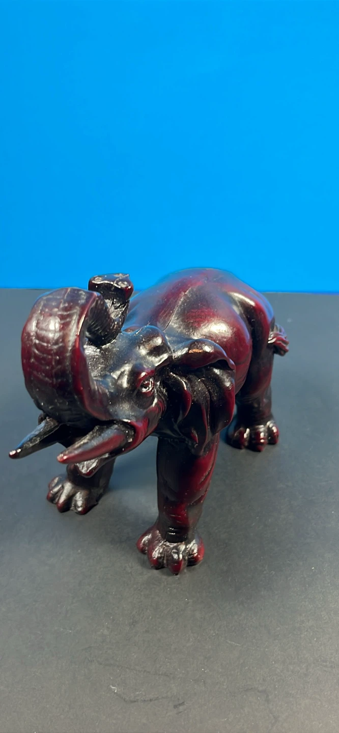 Elephant Figurine - Dark Red - photo 3
