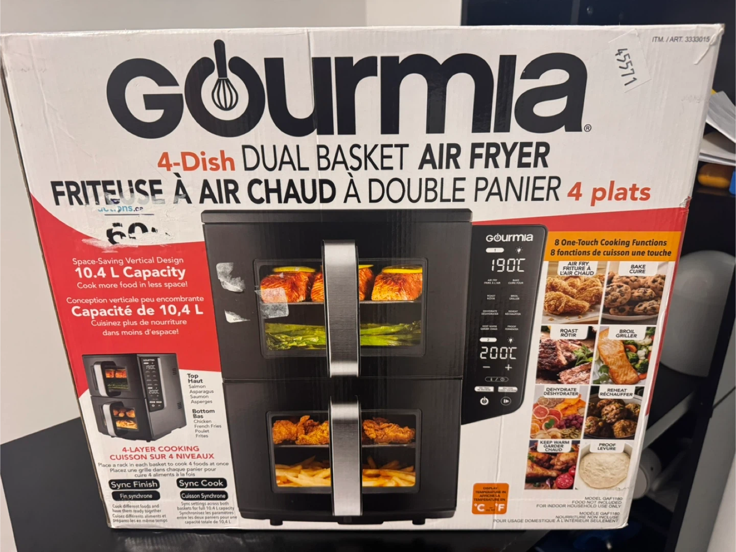 Gourmia 4-Dish Dual Basket Air Fryer - Like New! - photo 2