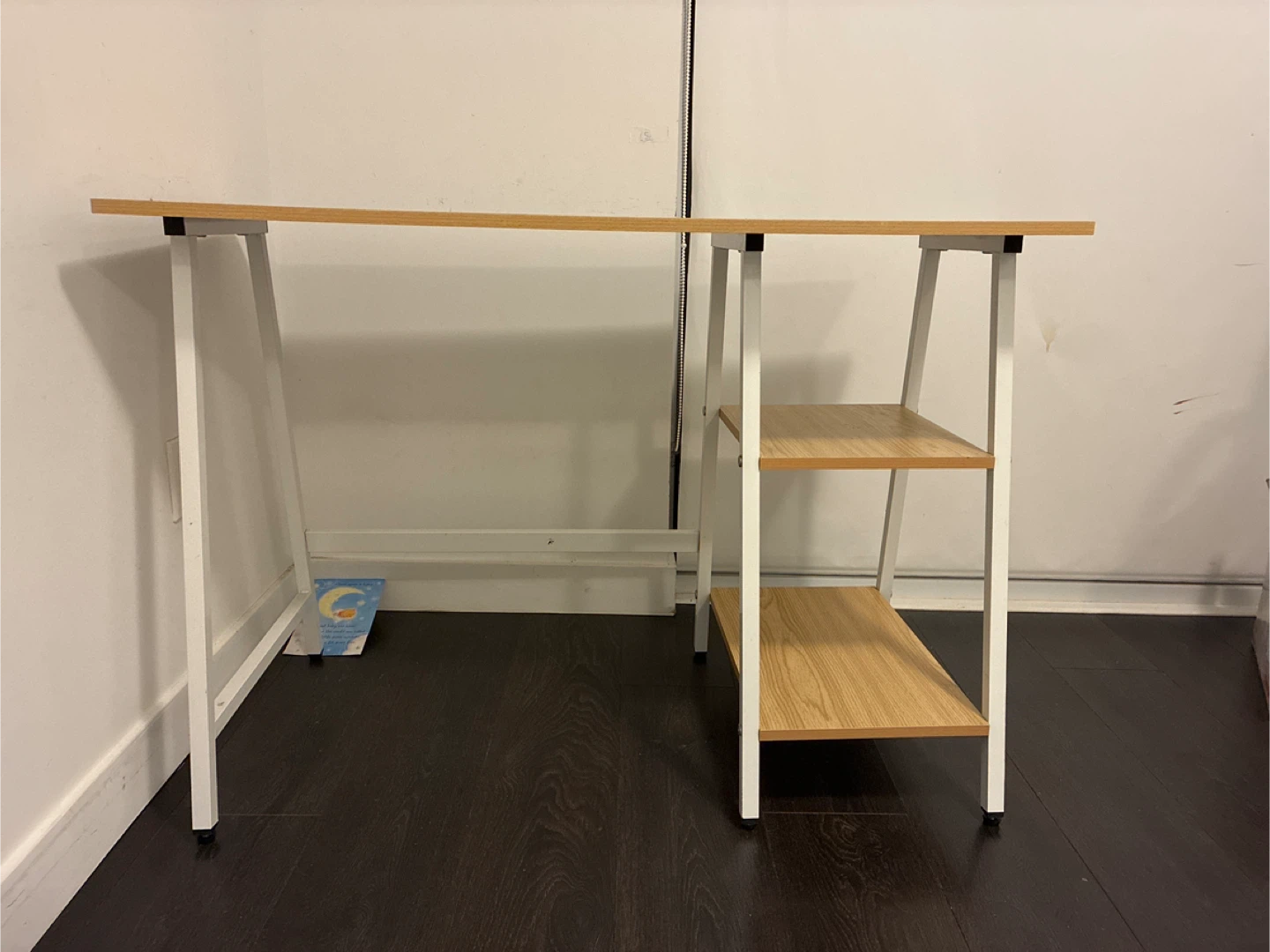 Light Wood IKEA Desk with Shelves - photo 2