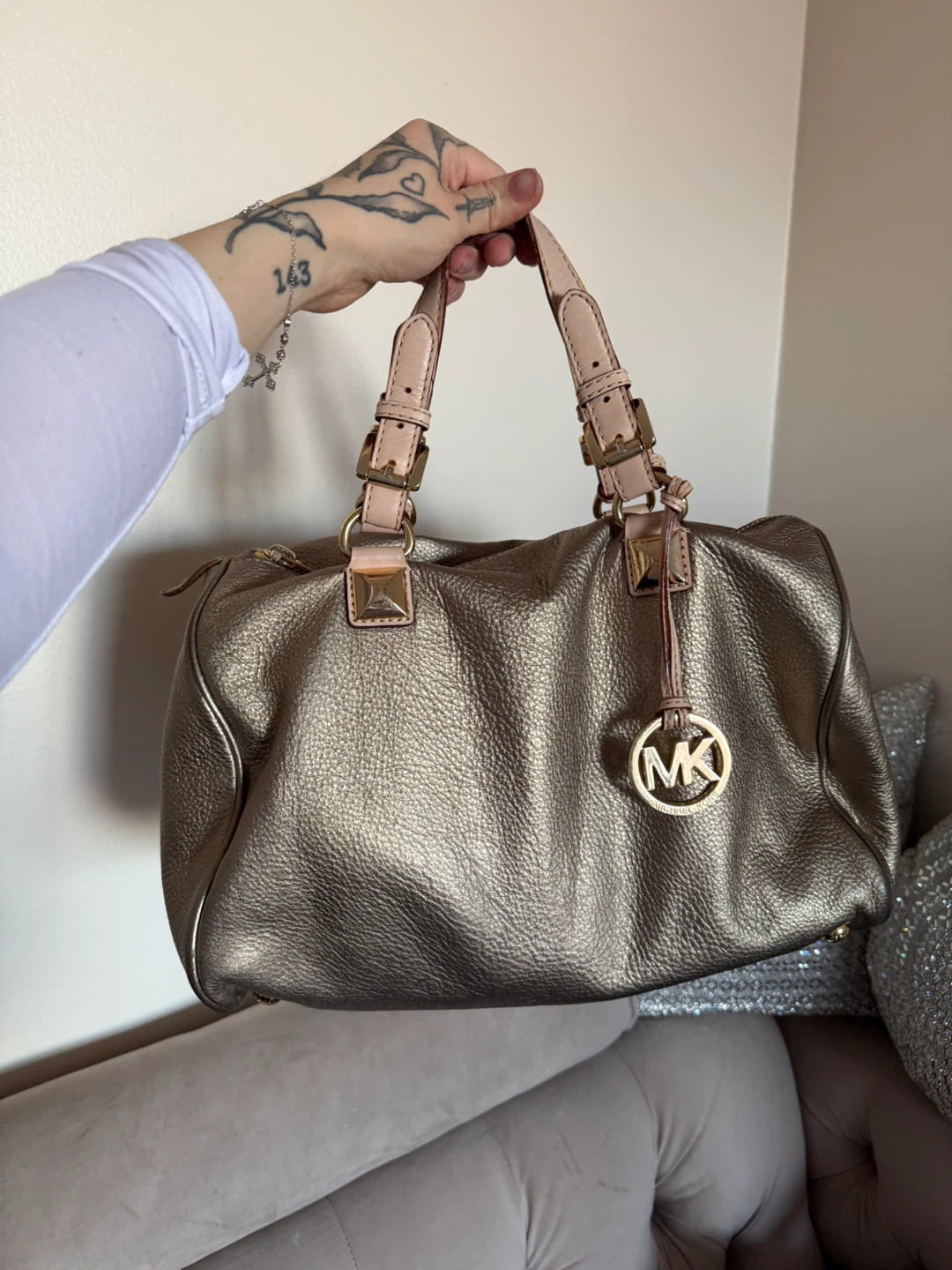 Michael Kors Satchel Bag - Gold