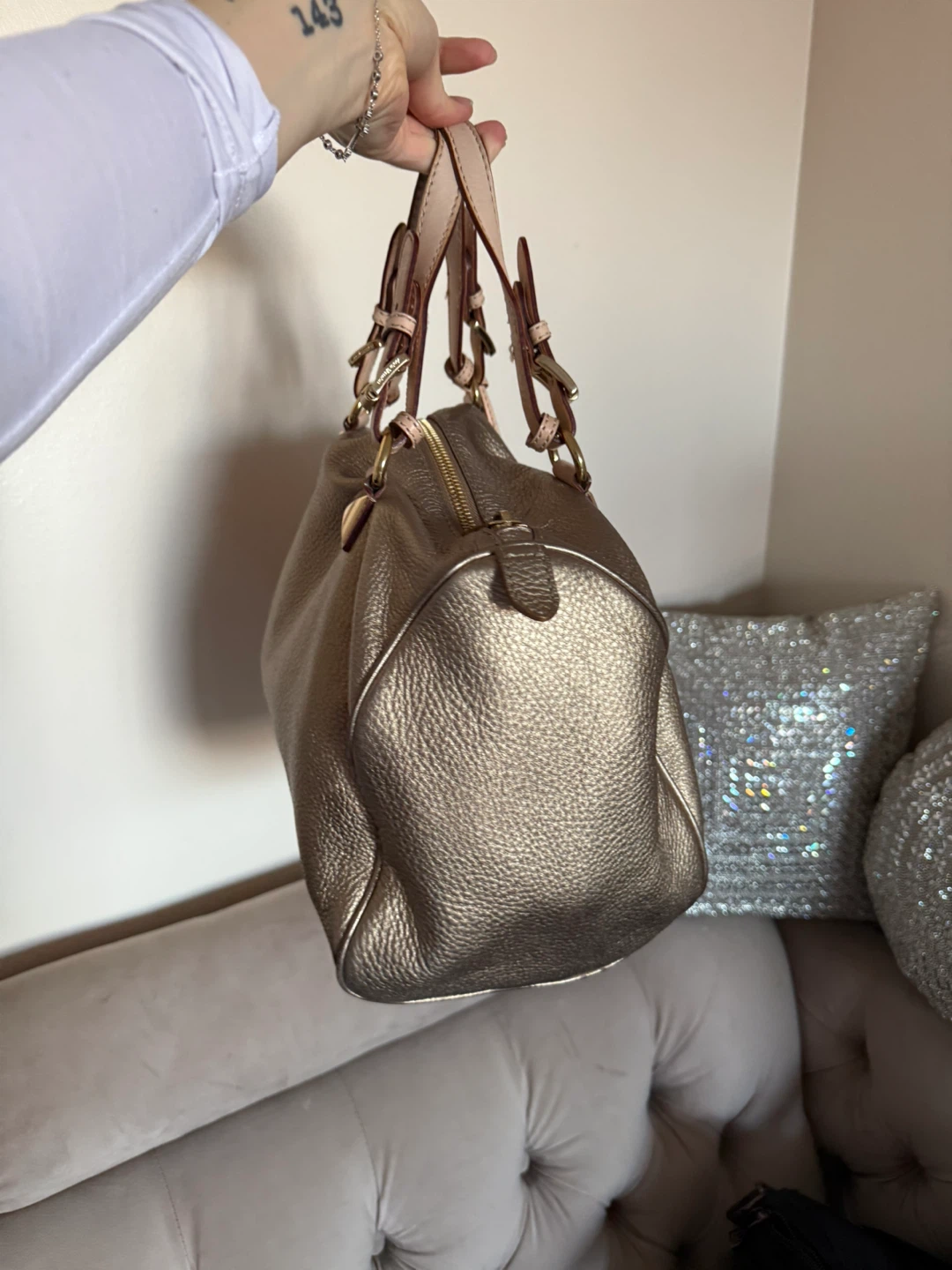 Michael Kors Satchel Bag - Gold - photo 3