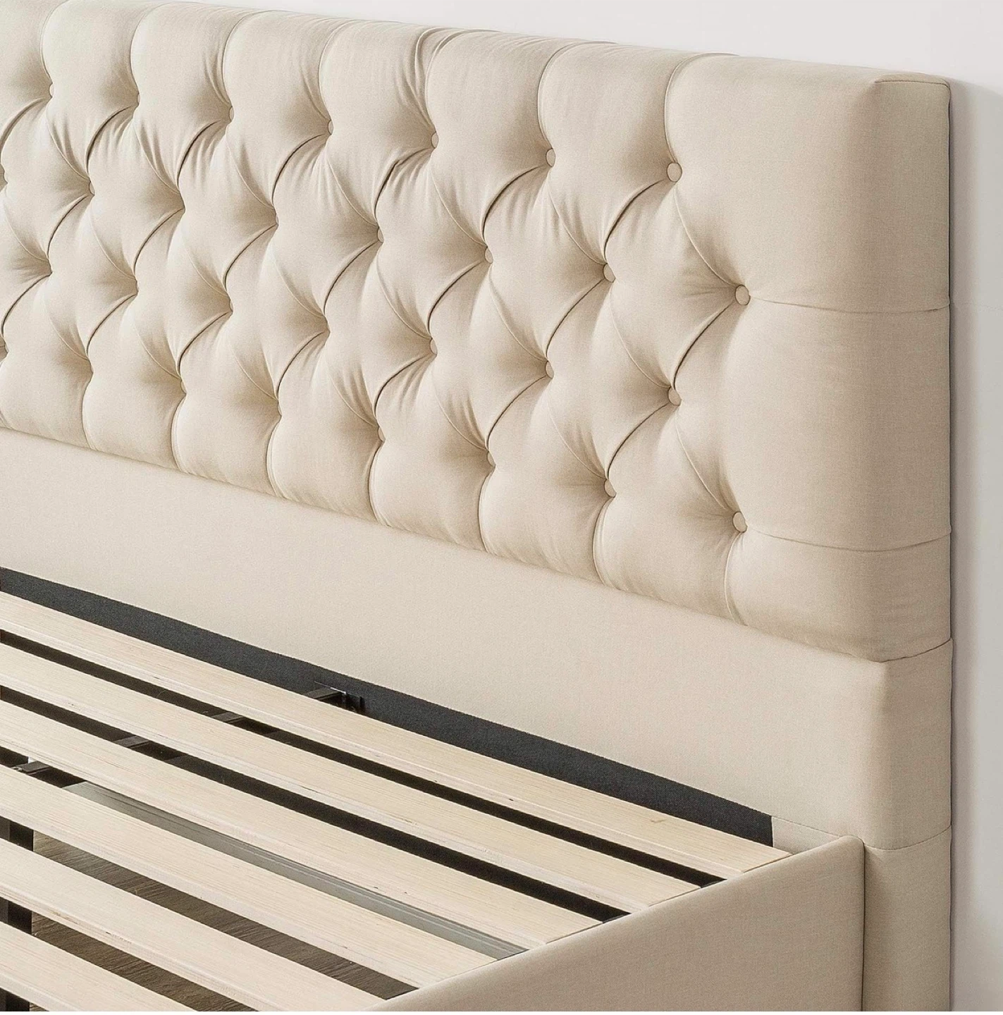 Upholstered Platform Bed Frame, Queen Size - photo 4