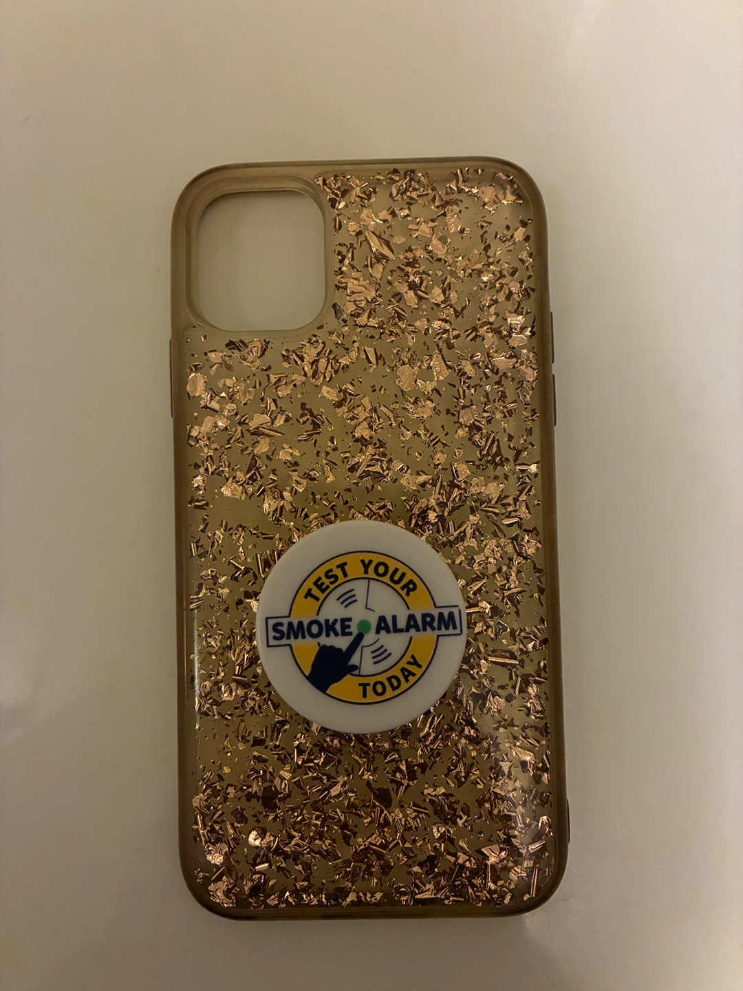 Mint iPhone XR Case with Gold Flakes