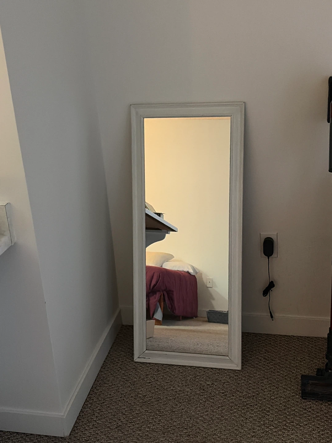 White Framed Full Length Mirror