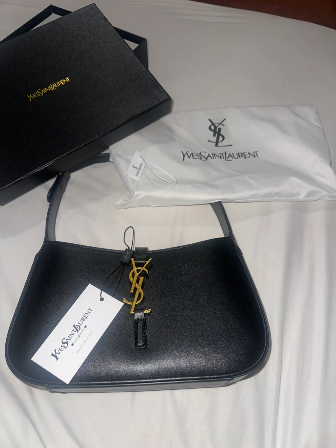 YSL Black Leather Hobo Bag - photo 2