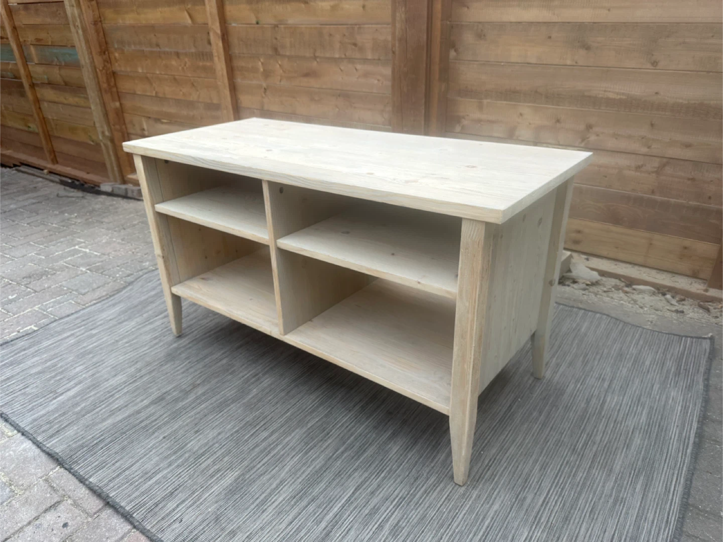 Wooden Entryway Bench with Storage - photo 2